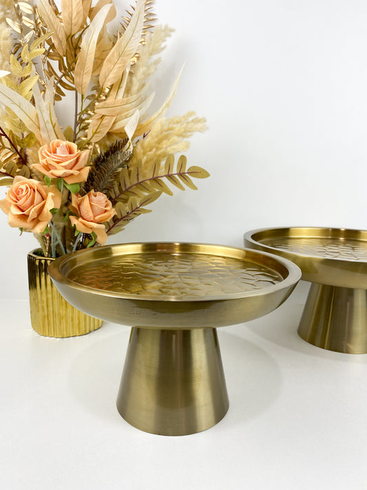 Présentoir à gâteaux en laiton, Design moderne