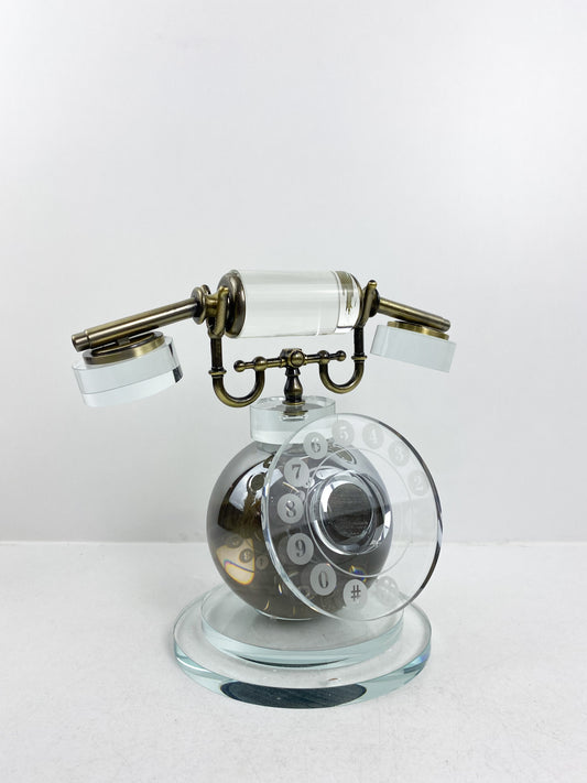 Téléphone vintage en cristal