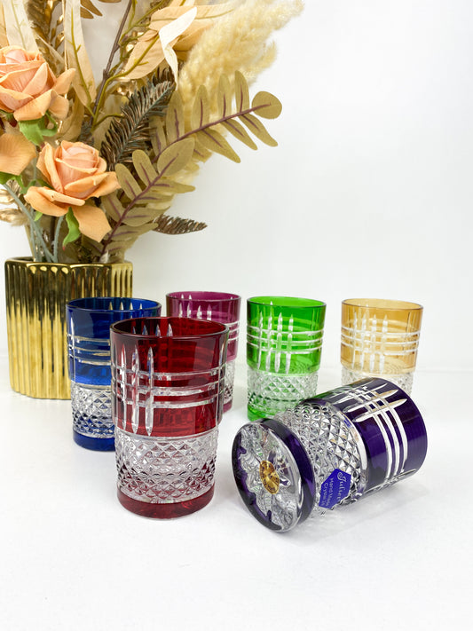Ensemble de 6 Verres à Thé en Cristal