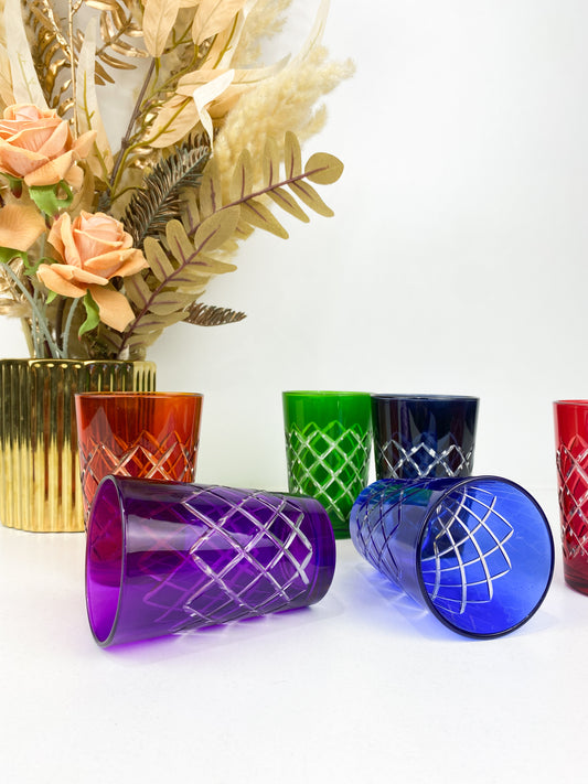Ensemble de 6 Verres à Thé  multicolores