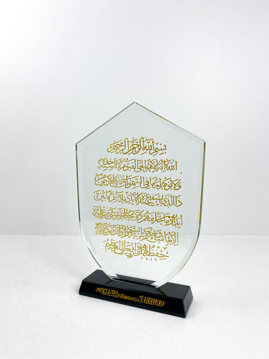 Trophée en Cristal Ayat El Korsi Tête Triangle