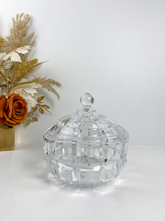 Bonbonnière transparent avec couvercle