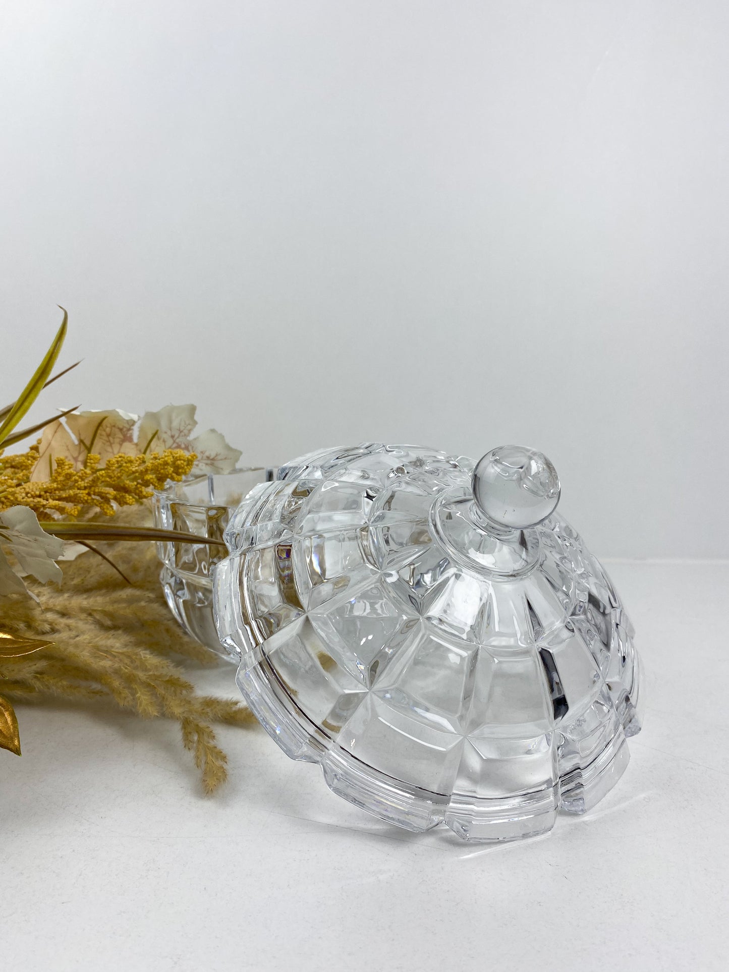 Bonbonnière transparent avec couvercle