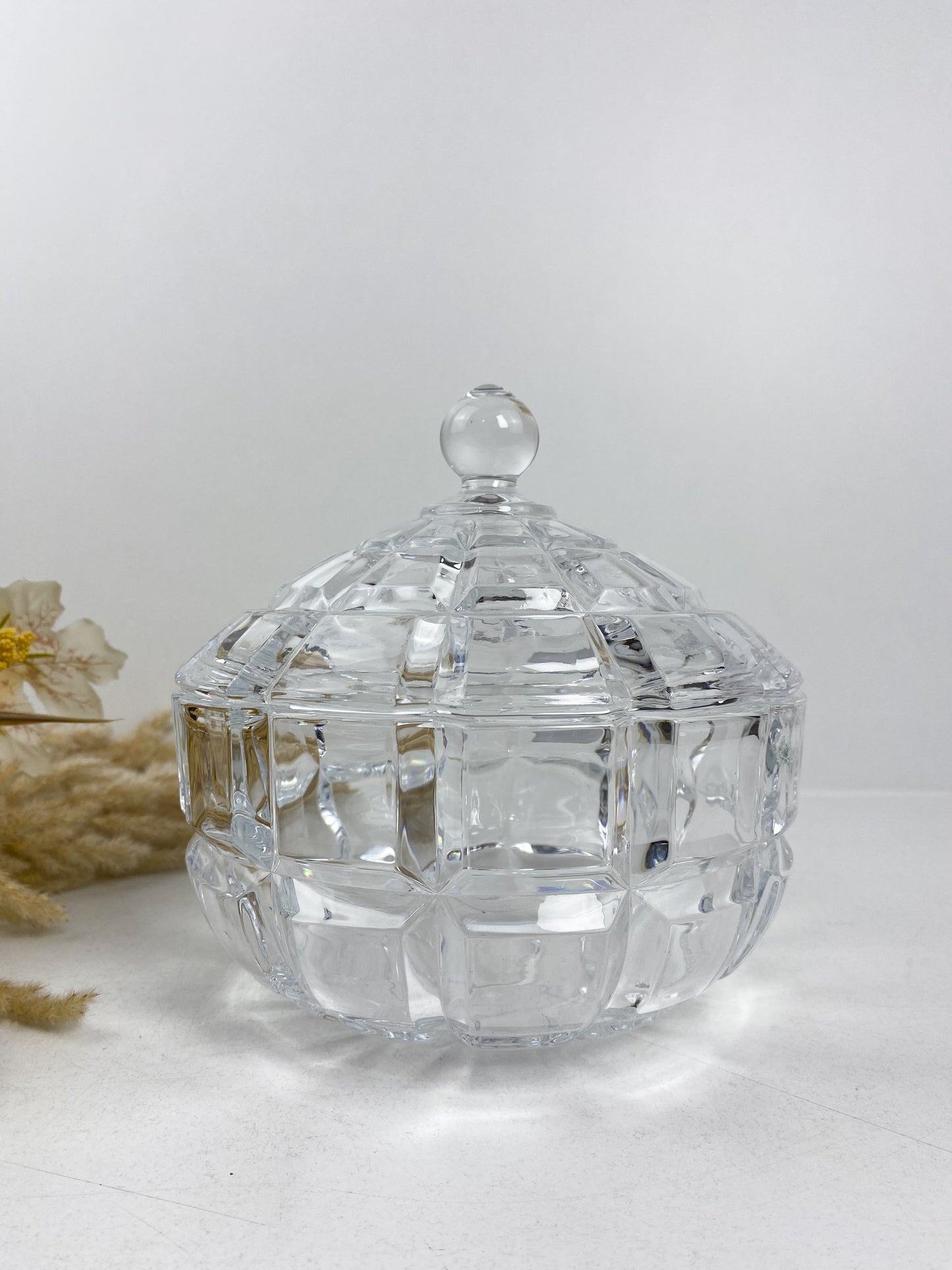 Bonbonnière transparent avec couvercle