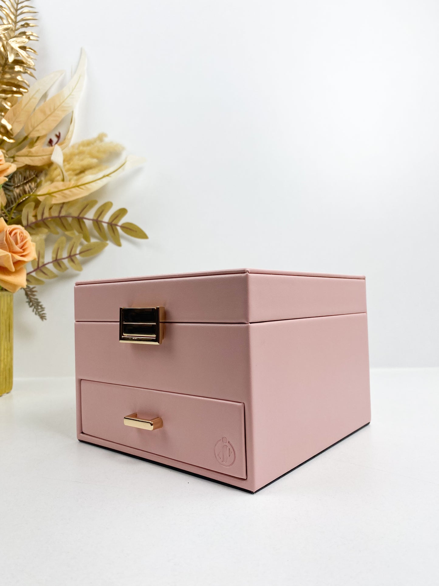 Boîte À Bijoux De Tiroirs En semi cuir De Luxe