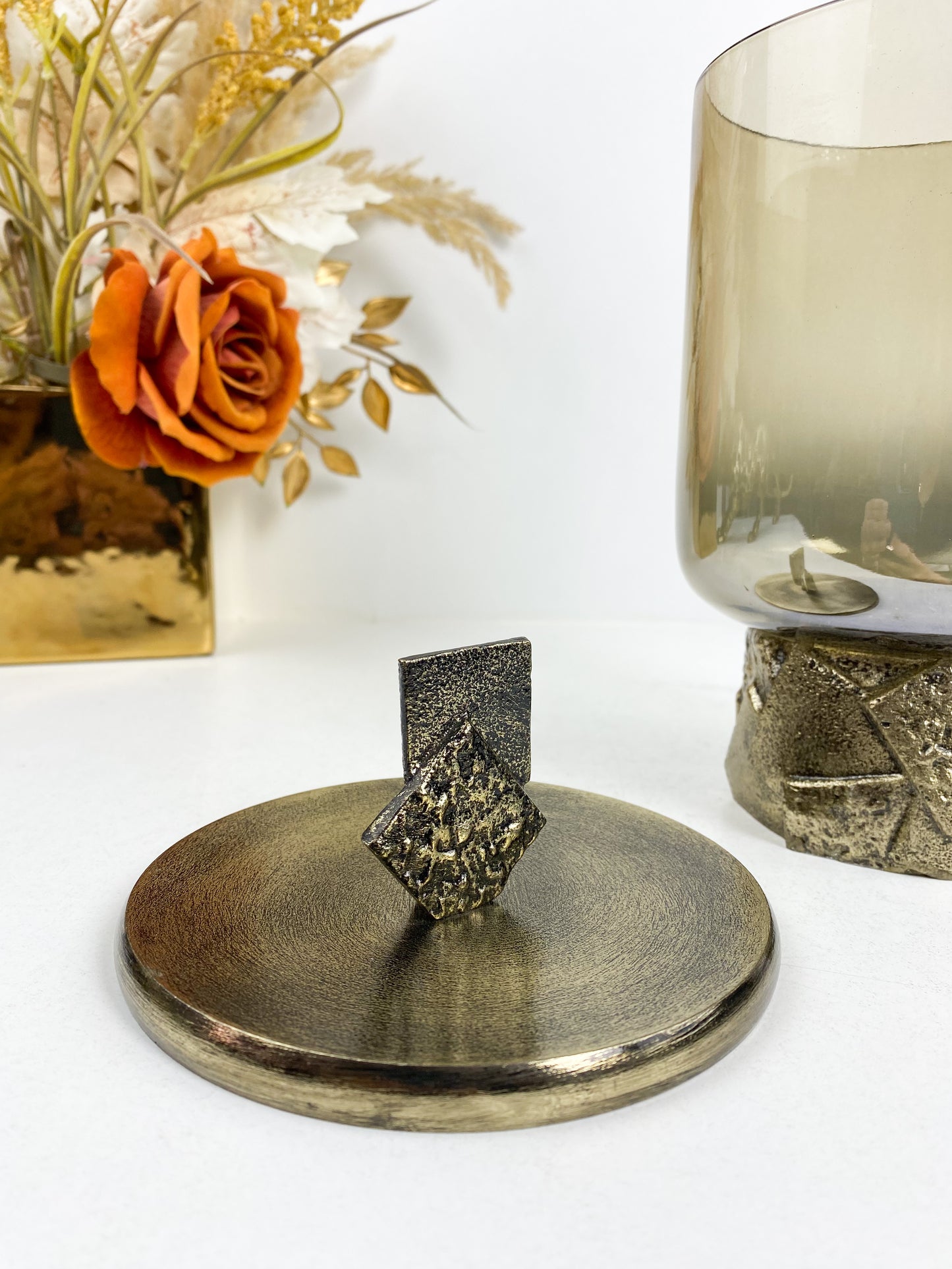 Bonbonnière décorative avec une finition bronze en cuivre - Décoration maison