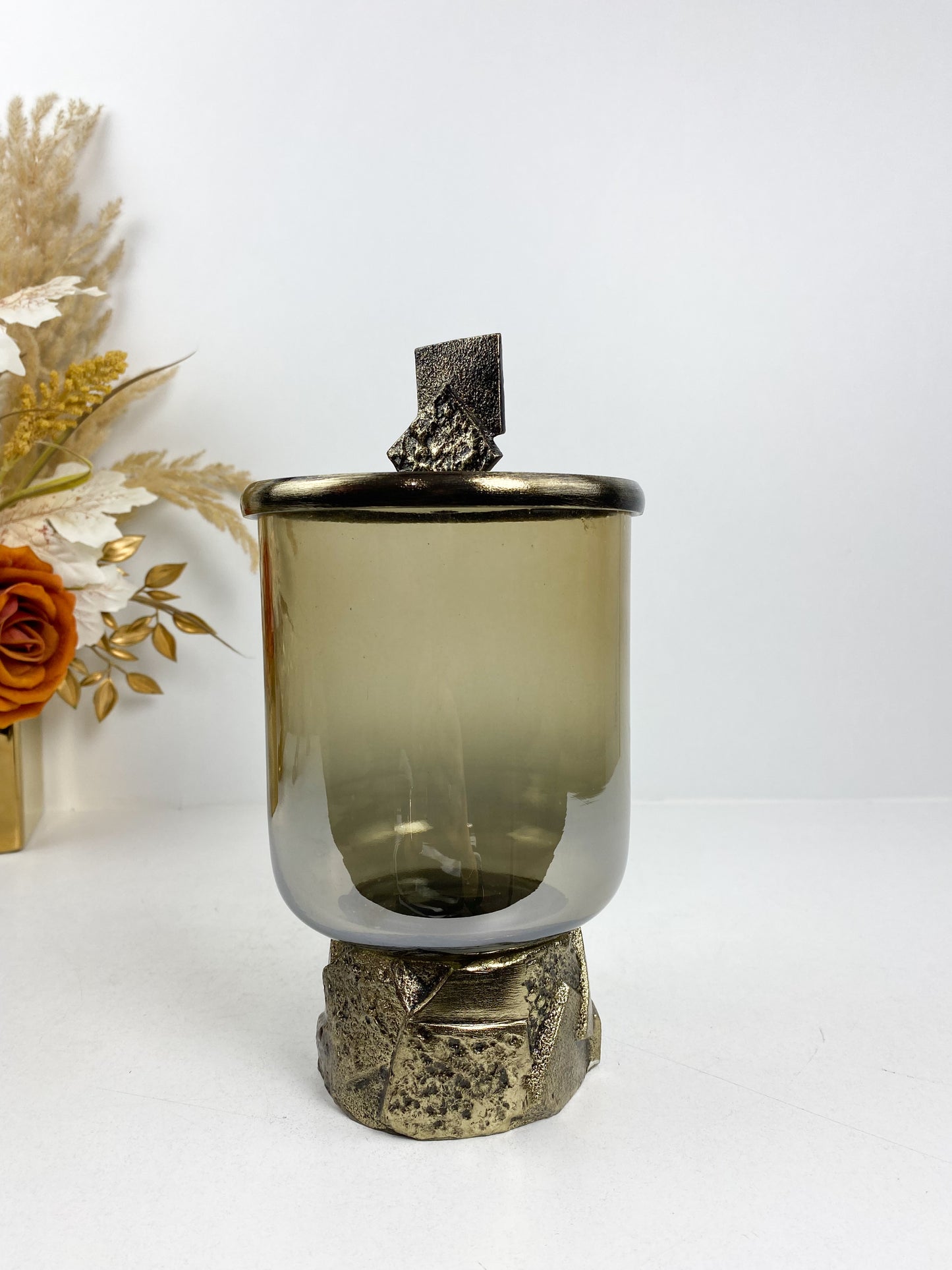 Bonbonnière décorative avec une finition bronze en cuivre - Décoration maison