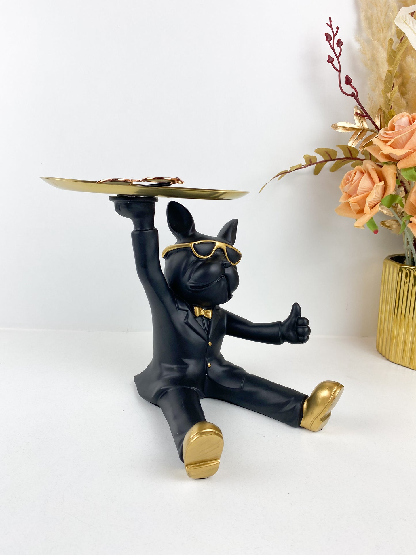 Décor– Figurine de chien en résine - Porte lunettes