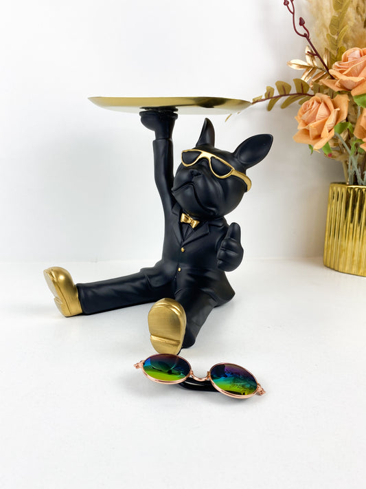 Décor– Figurine de chien en résine - Porte lunettes