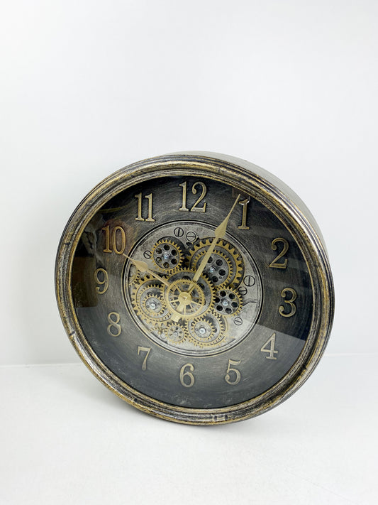 Horloges Murales, Horloge Murale Décorative-Gris et bronze