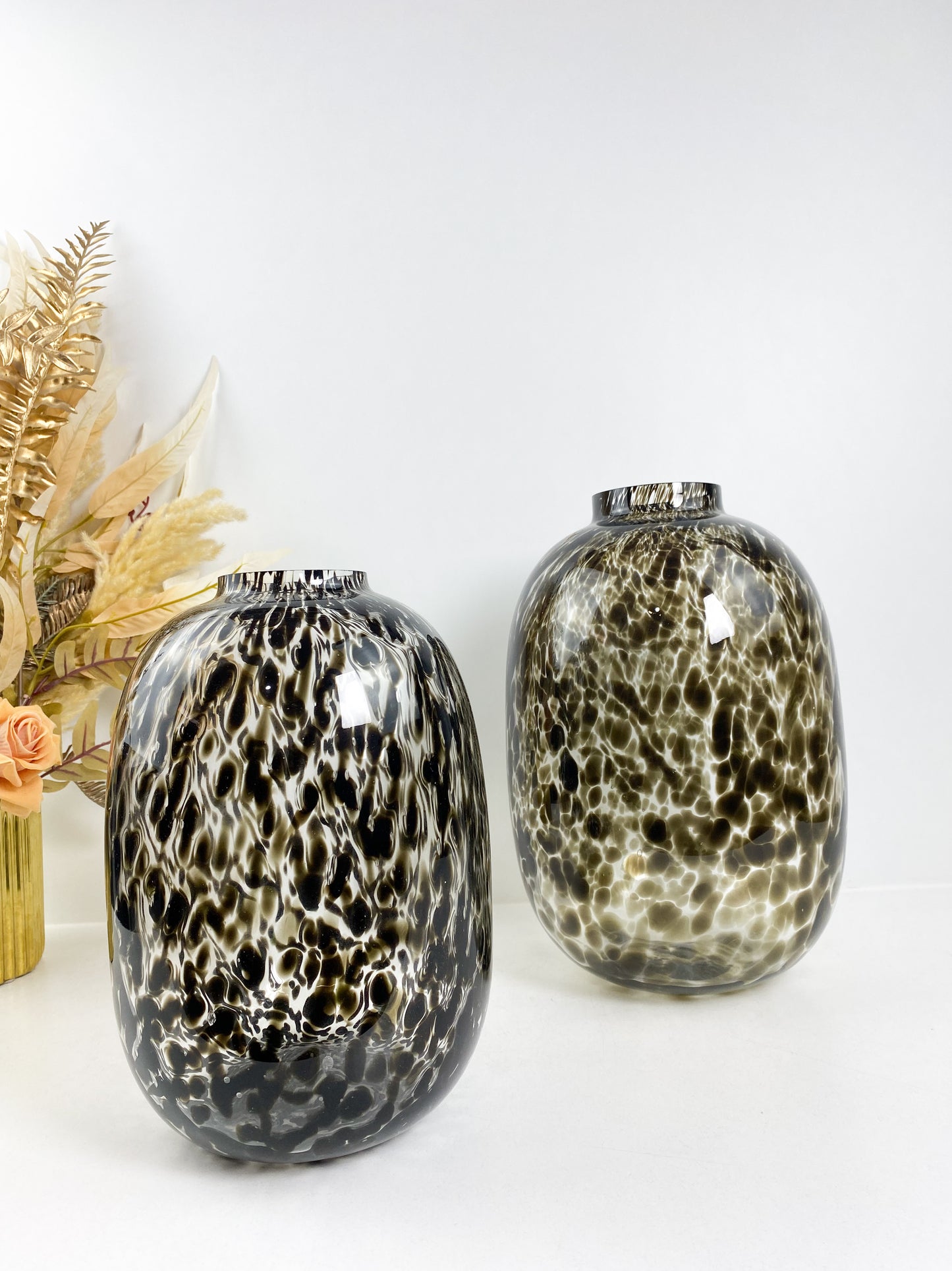 Vase ovale à motif gouttes , décoratif et élégant