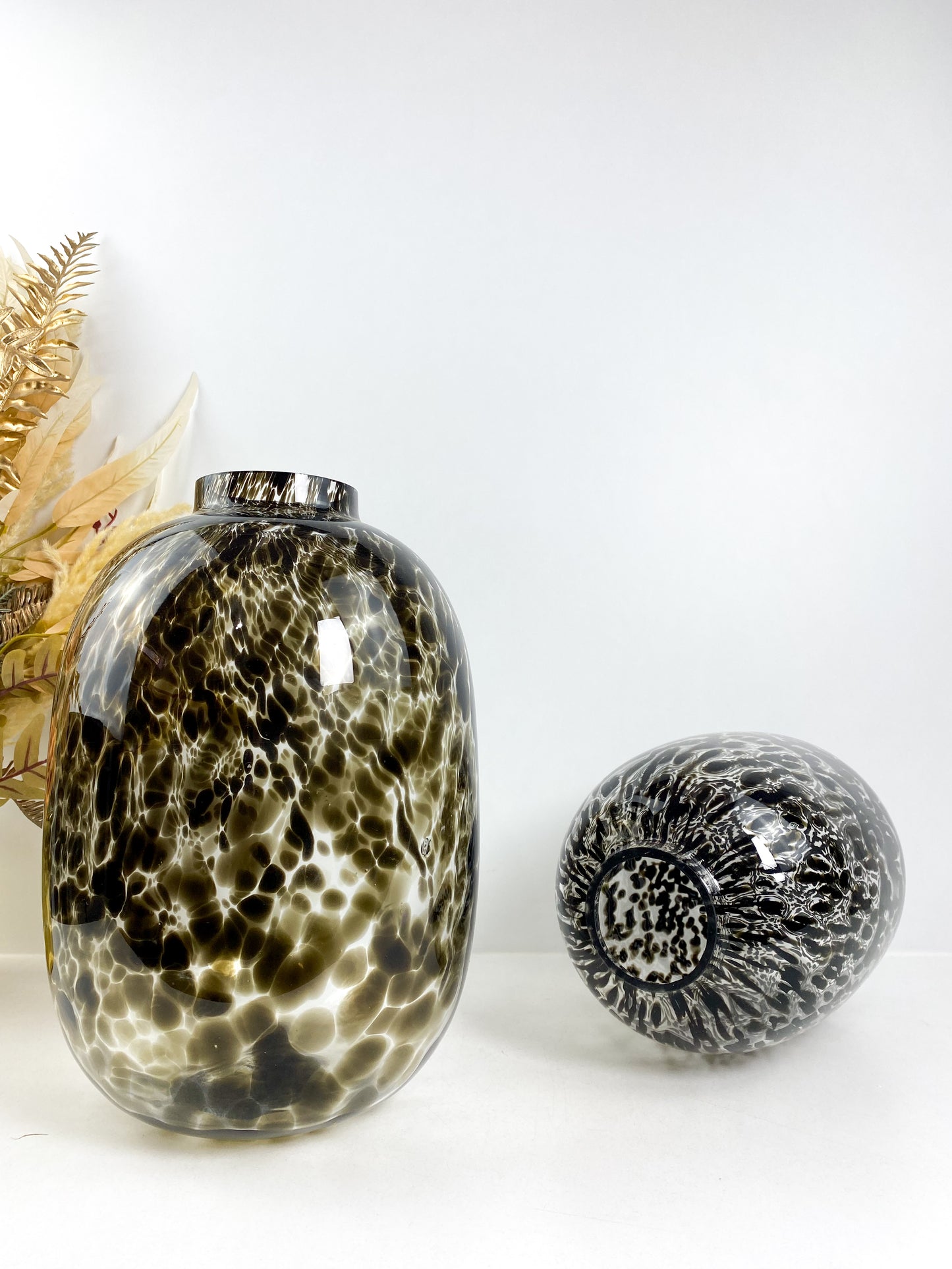Vase ovale à motif gouttes , décoratif et élégant