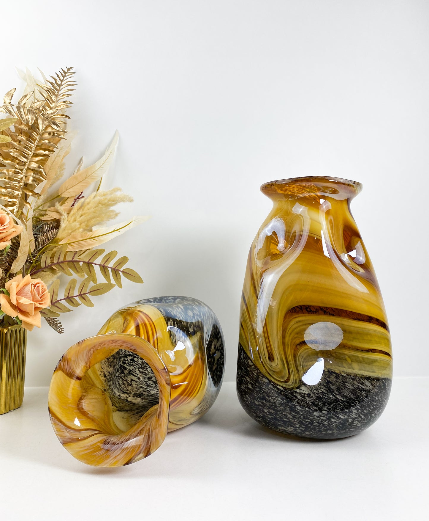 Duo Vase noir et jaune