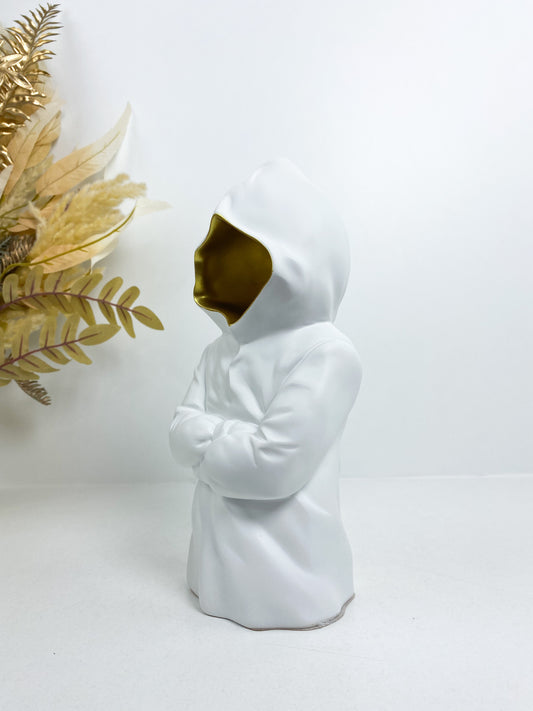 Statuette Anonyme De mi-Homme – Blanc
