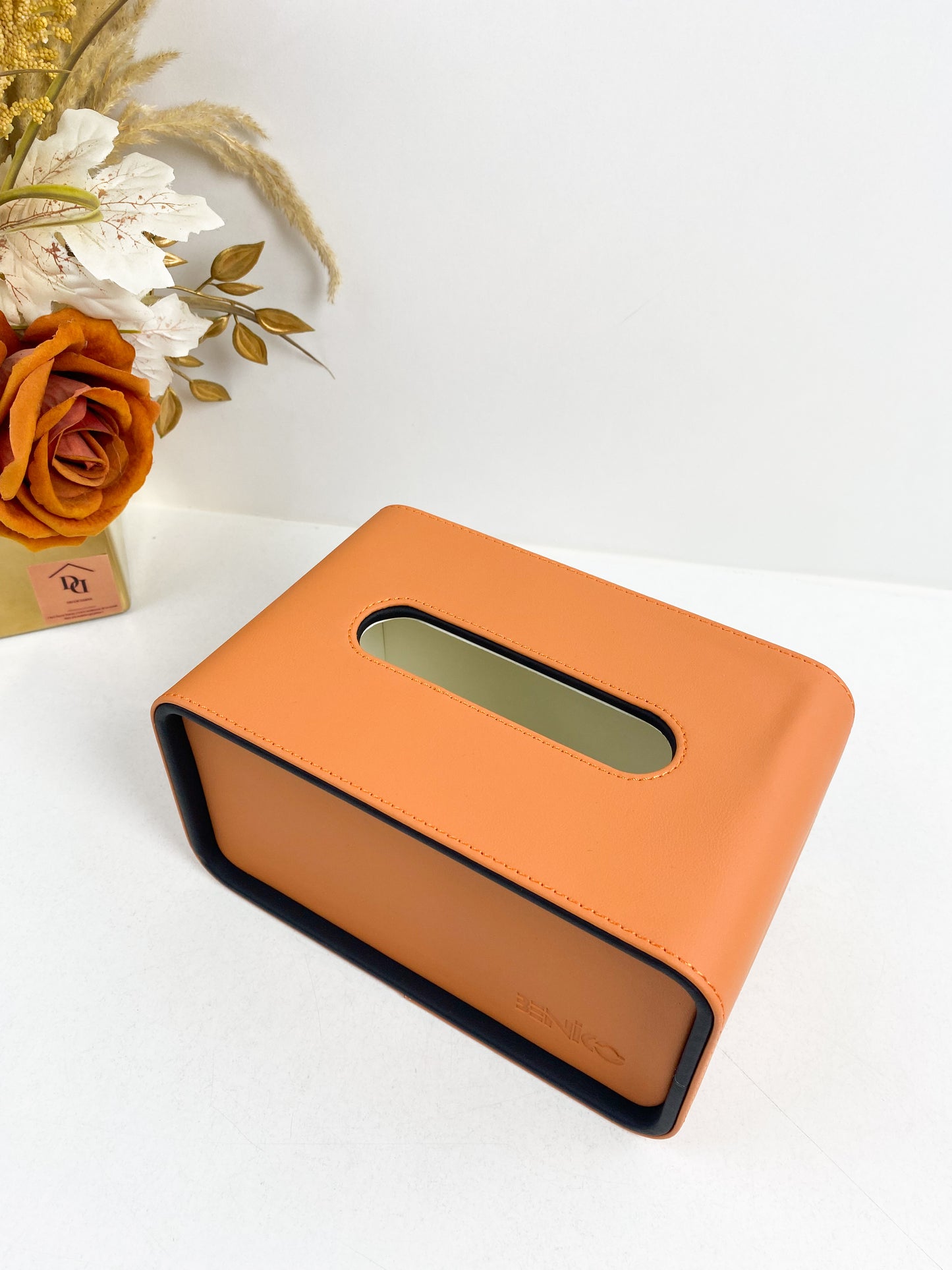Boîte à mouchoirs maison salon sensation haut de gamme-orange