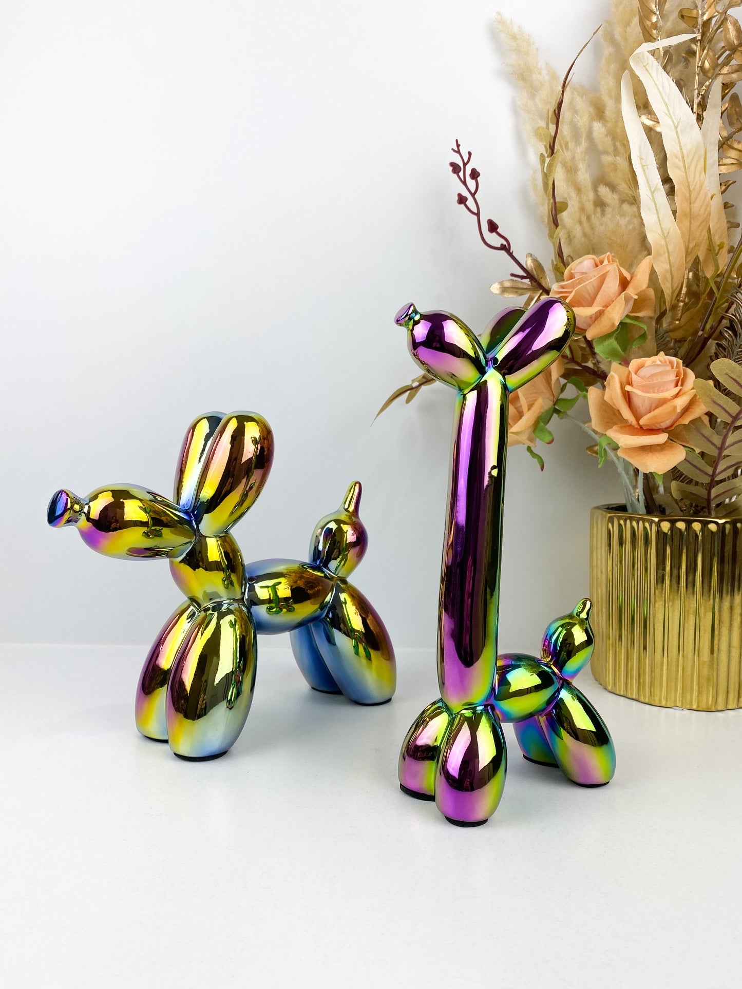 Statuette De Chien En Ballon colorée- Décoration Domestique En céramique