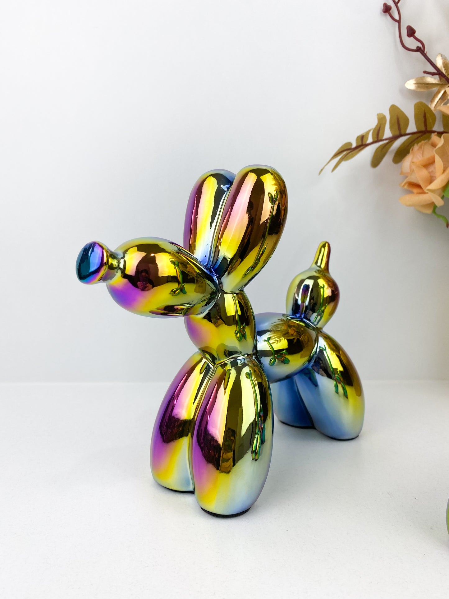 Statuette De Chien En Ballon colorée- Décoration Domestique En céramique