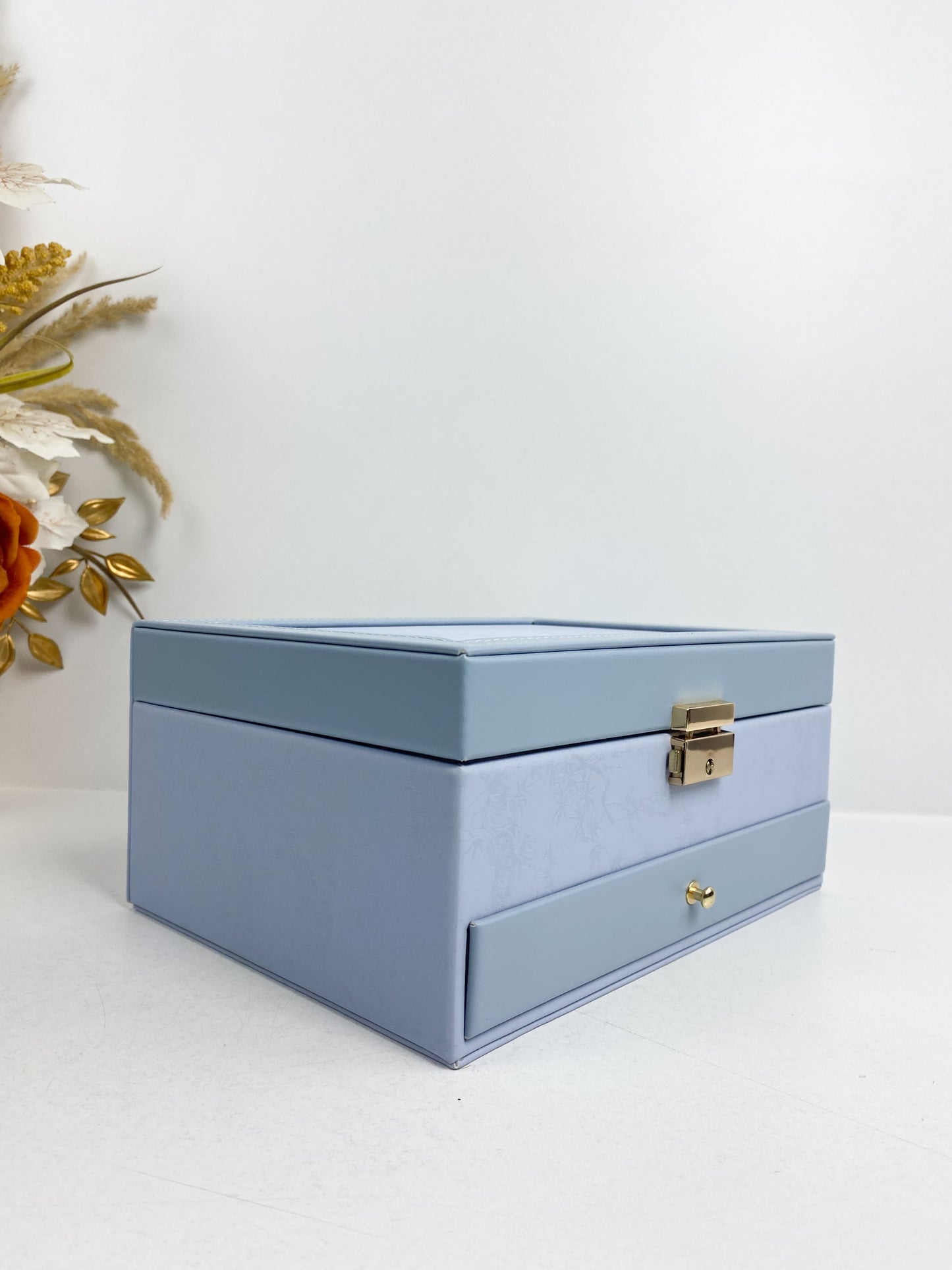 Boîte de rangement à bijoux -Bleu