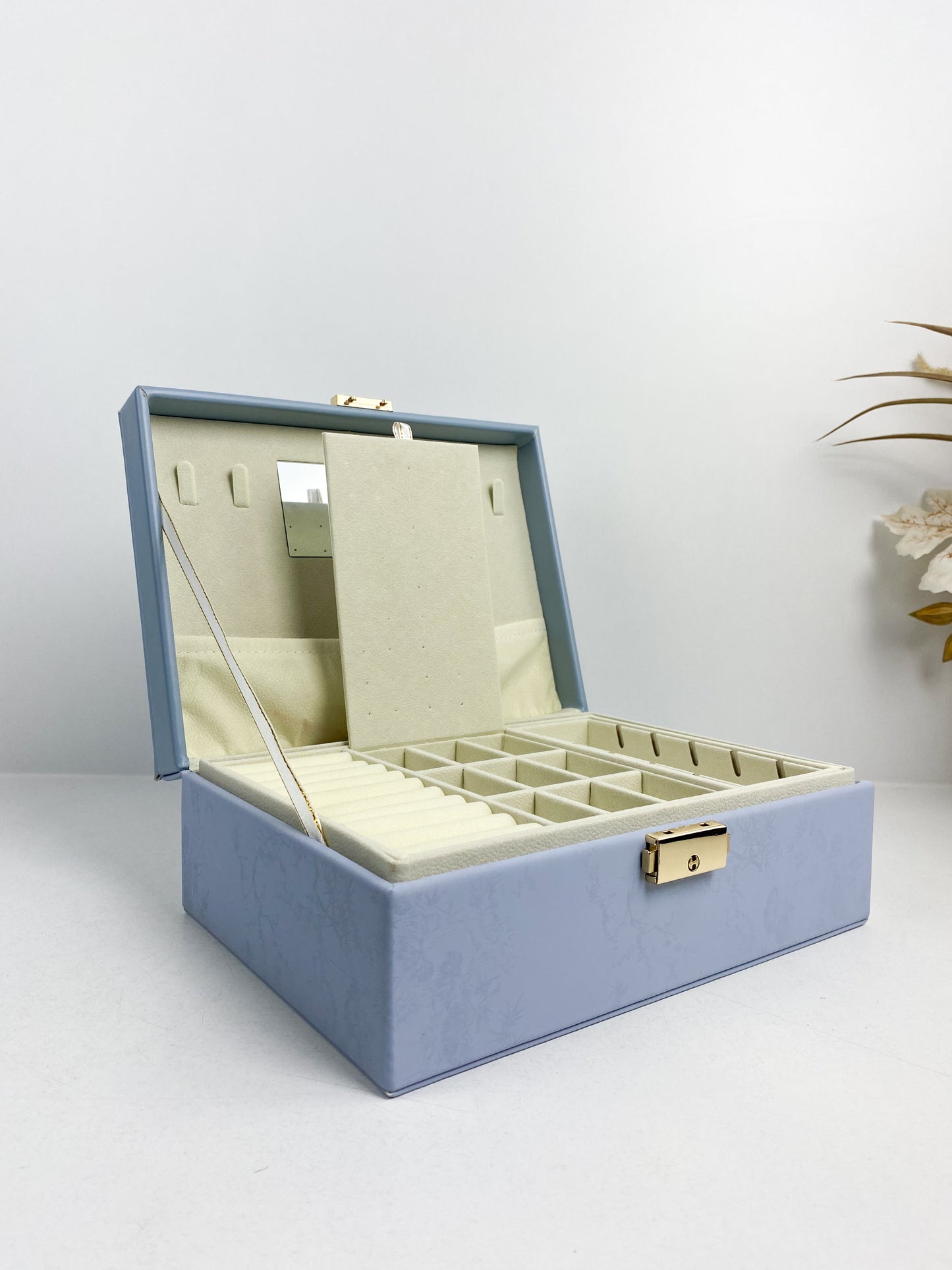 Boîte à bijoux Collier Boucles d’oreilles Bagues Montre Accessoires de voyage