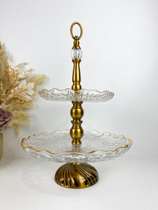 Présentoir à gâteau cristal transparent