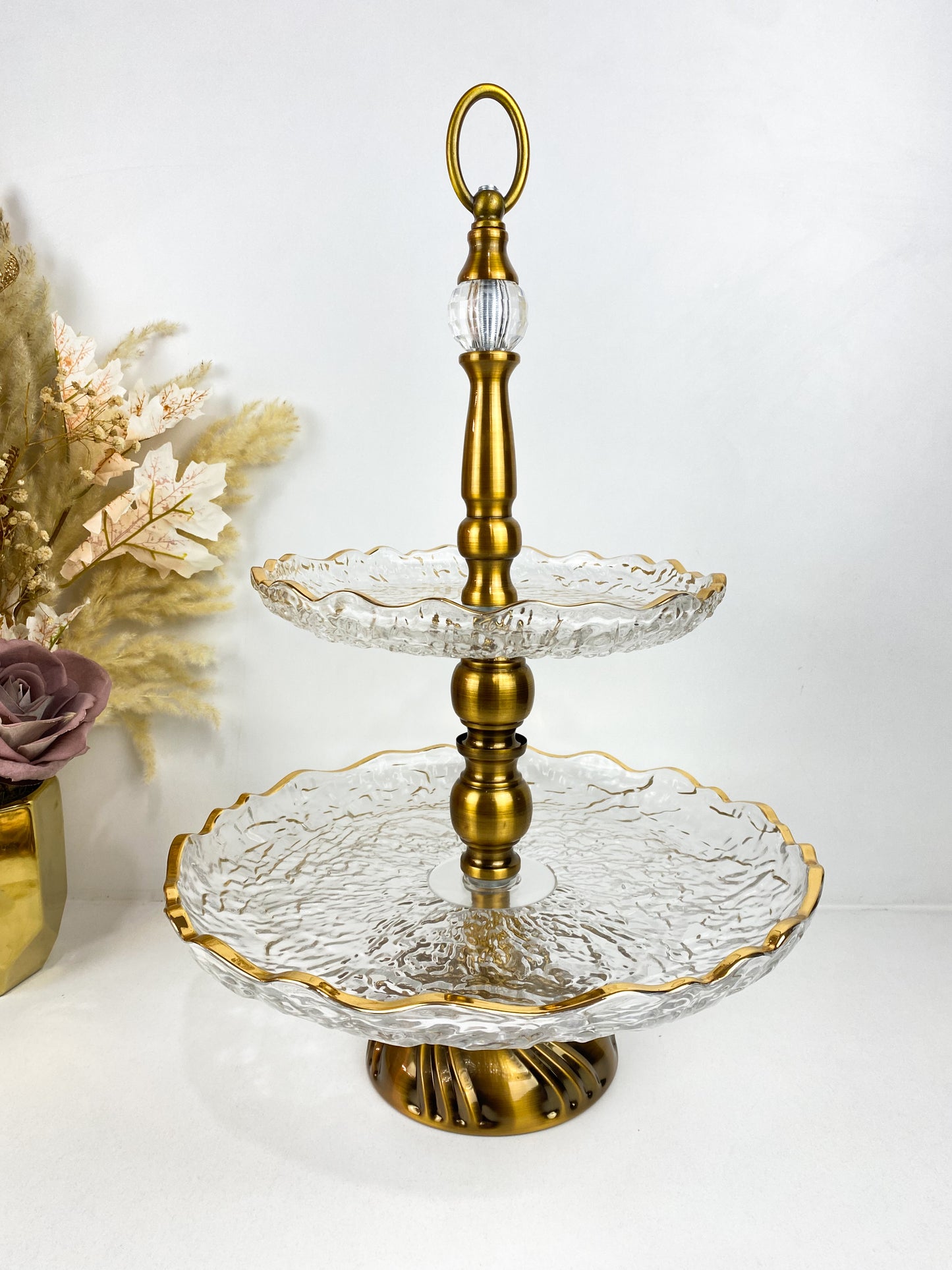 Présentoir à gâteau cristal transparent