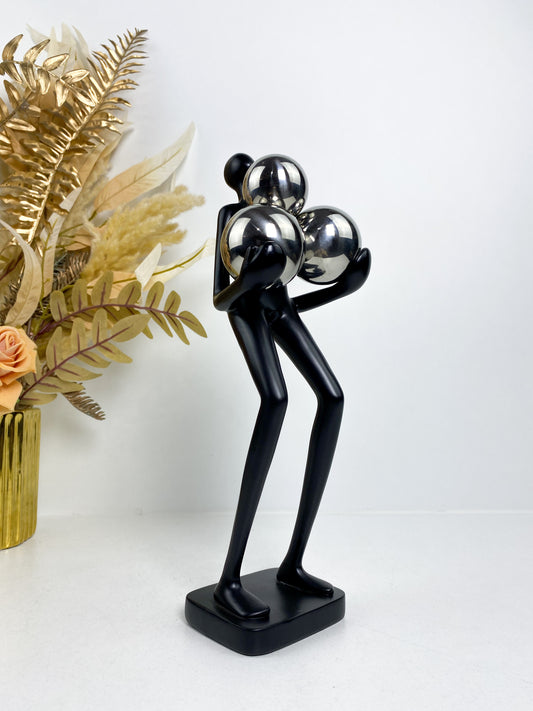 Sculpture d'art-Statue moderne en résine -Noir