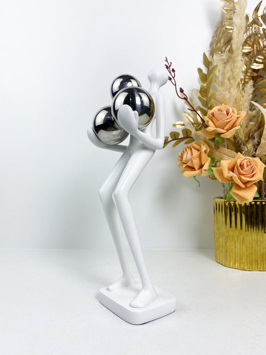 Sculpture d'art-Statue moderne en résine -Blanche