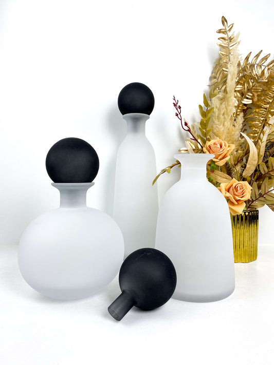 Trio vases blanche mat de haute qualité