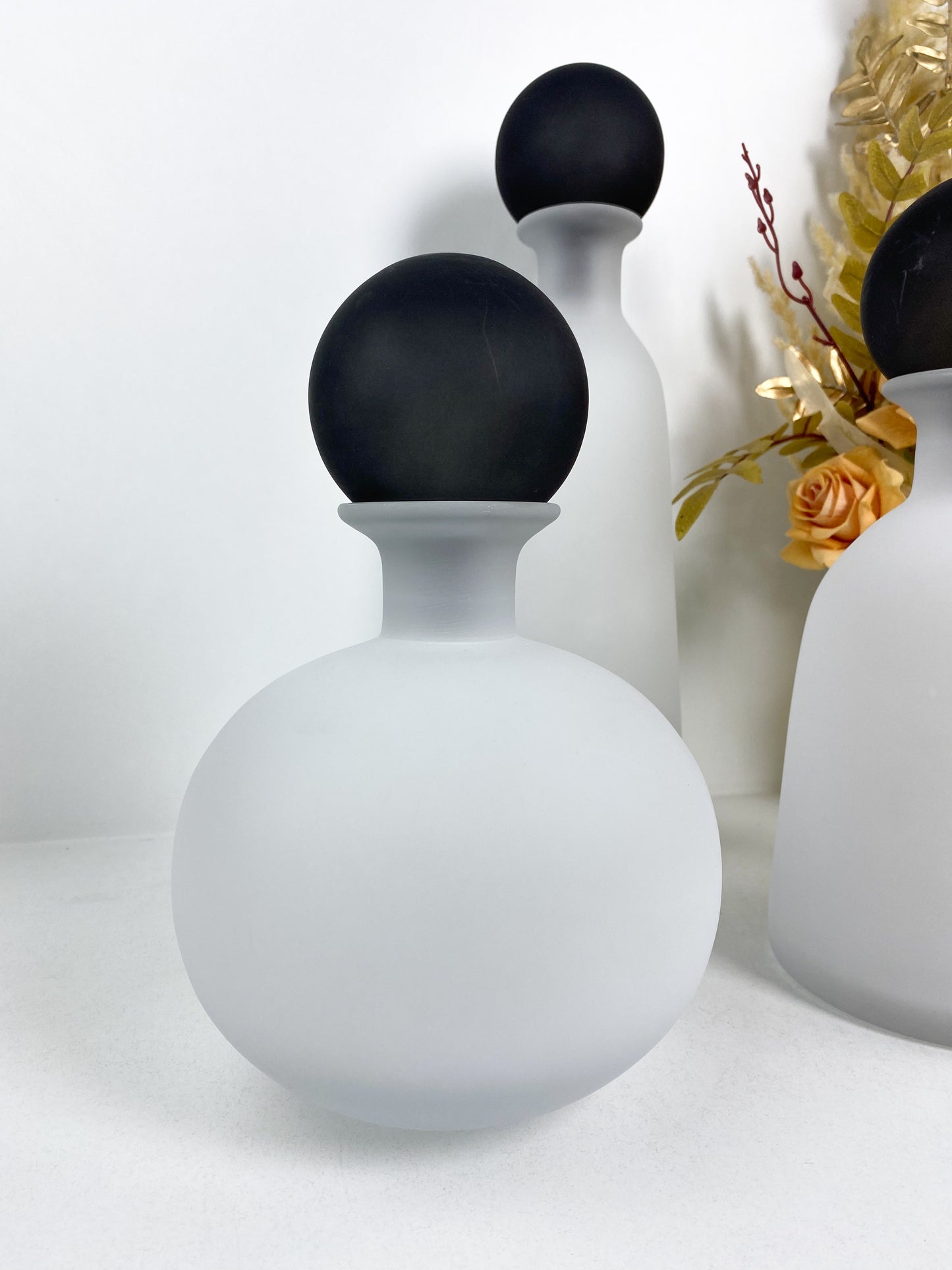 Trio vases blanche mat de haute qualité