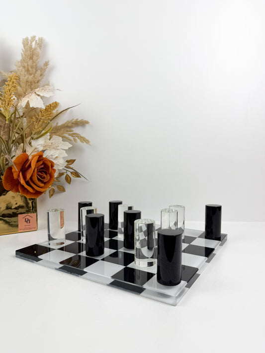 Jeu d'échecs de luxe en cristal