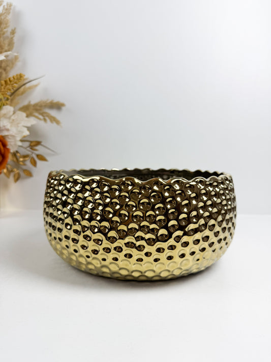 Pot et vase en céramique dorée de haute qualité