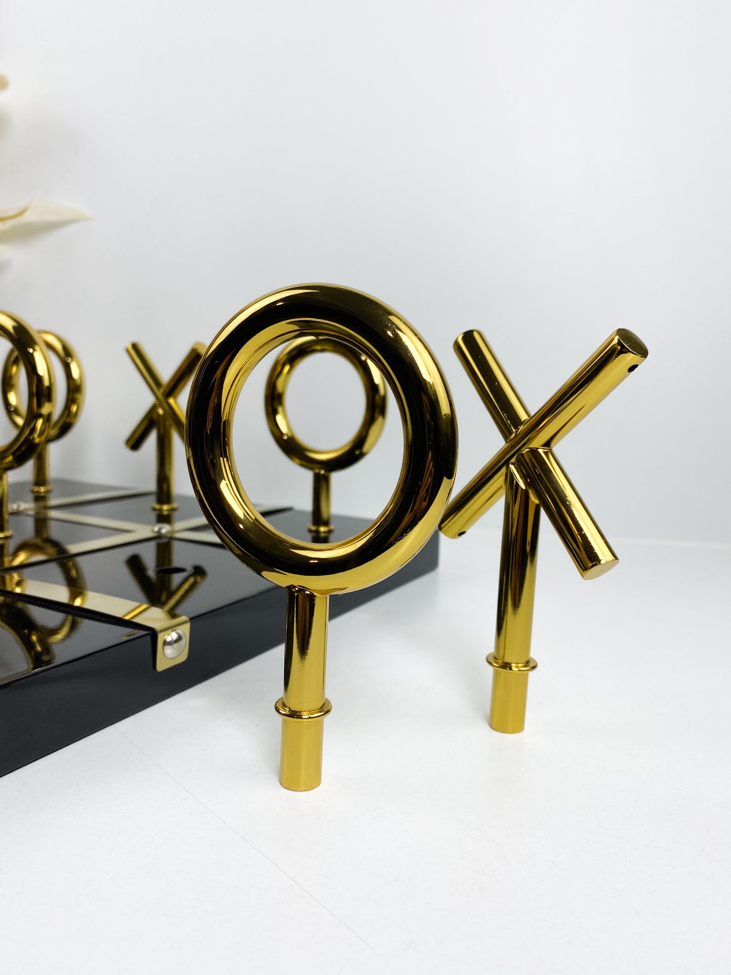 Grand Echiquier décoratif en acier inoxydable, Noir