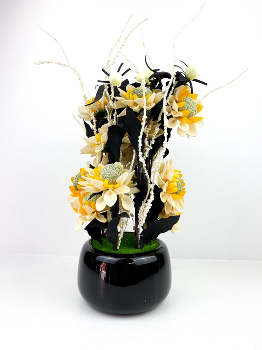Vase et pot  avec Fleurs Artificielles