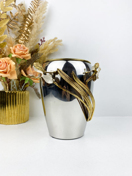 Vase  d'orchidée en inoxydable chic