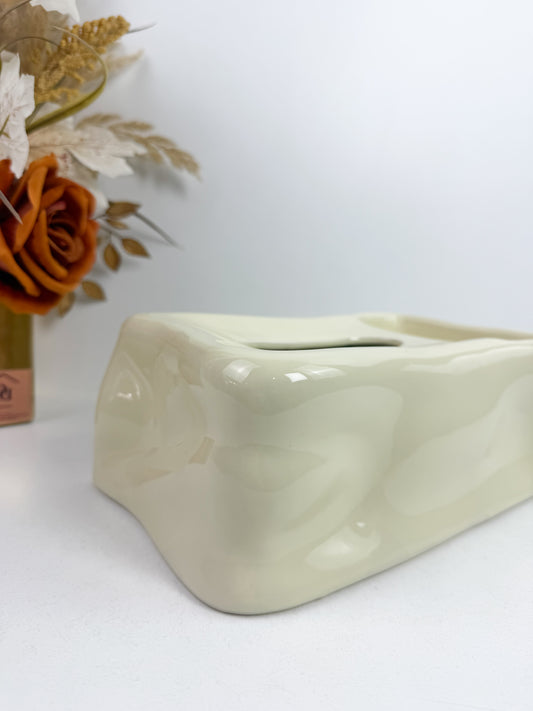 Boîte à mouchoirs en céramique rectangulaire au design moderne et épuré
