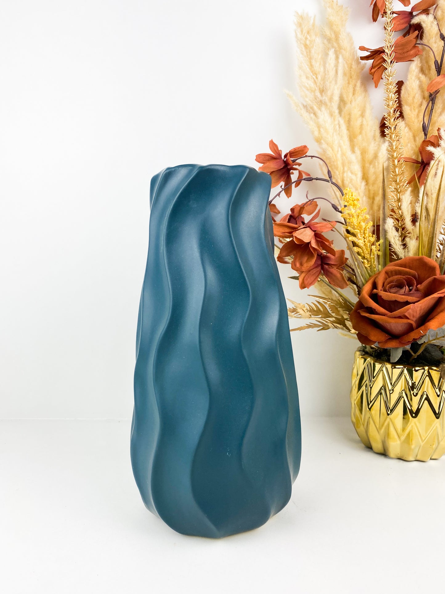 Vase –Vase vert Irrégulier en Céramique