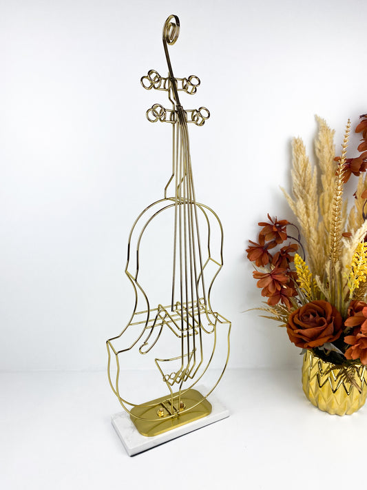 Décor- Sculpture de violon doré