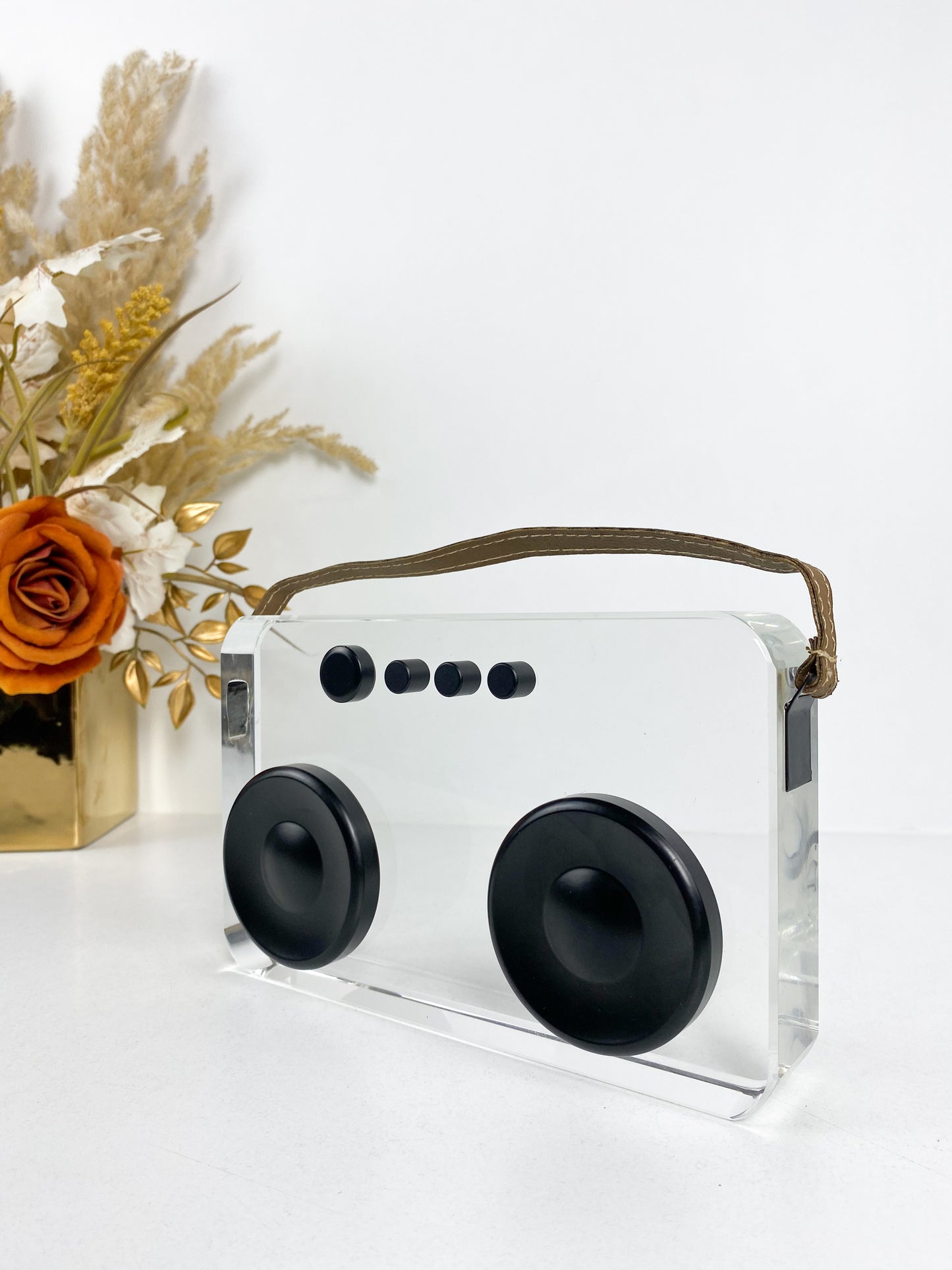 Ornement de sculpture d'enregistreur en cristal moderne créatif, mode géométrique