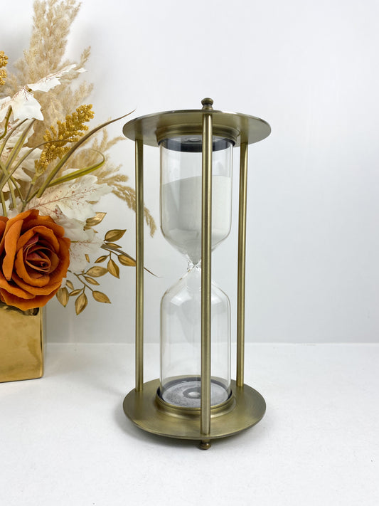 Sablier Globe Minuterie, Horloge de Sable Blanc
