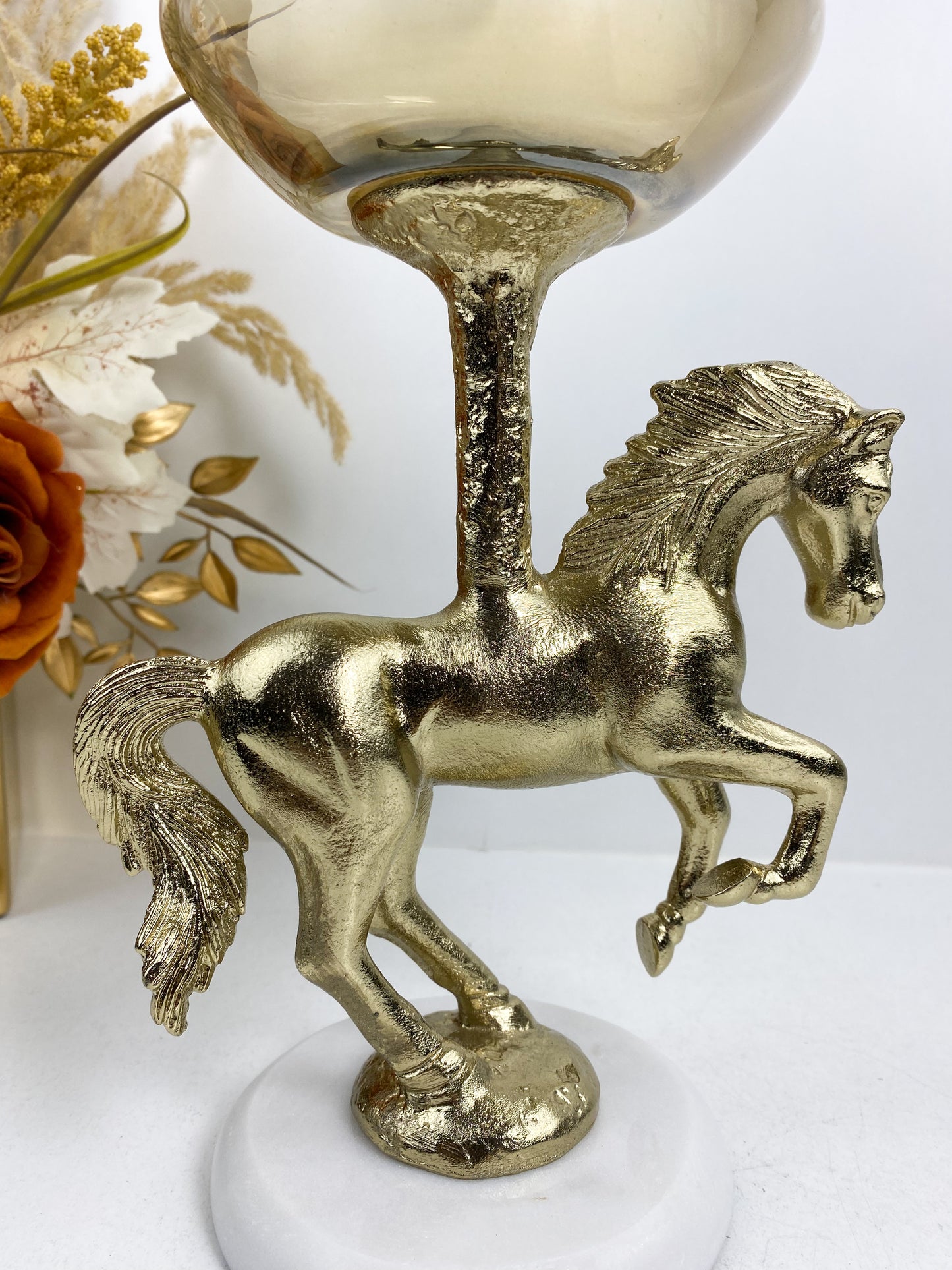 Bougeoir décoratif en forme de cheval