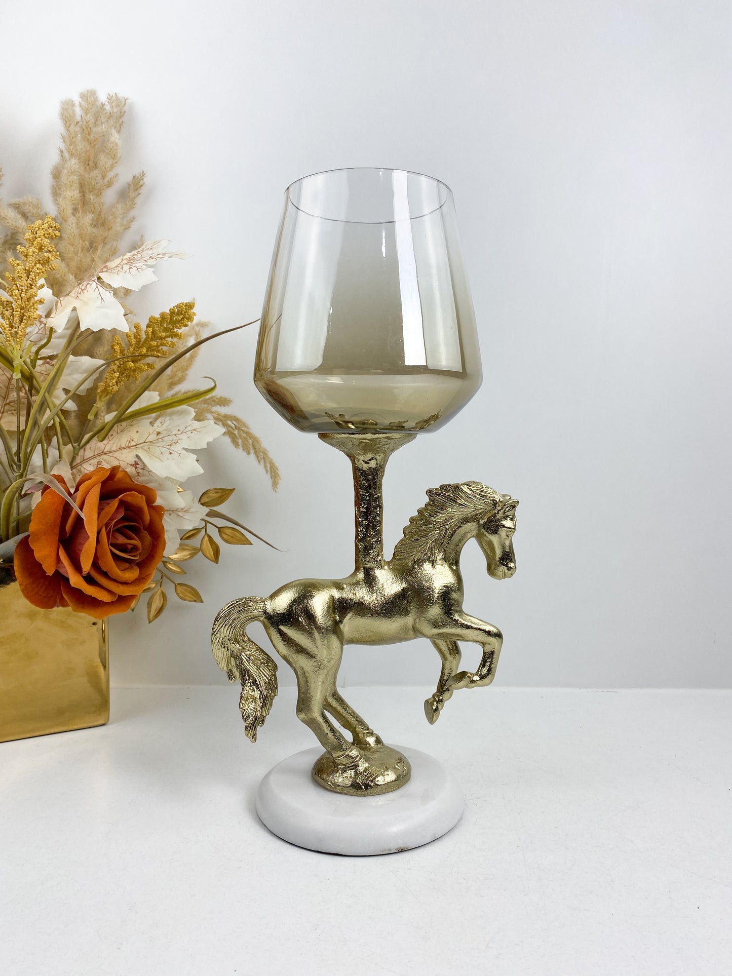 Bougeoir décoratif en forme de cheval