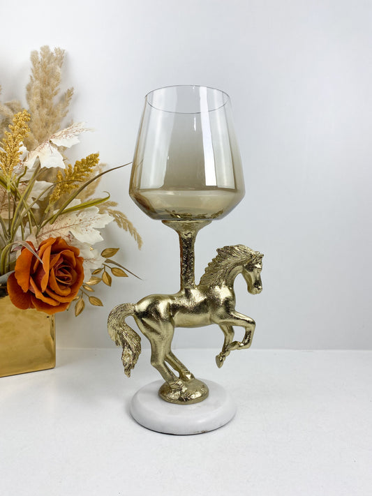 Bougeoir décoratif en forme de cheval