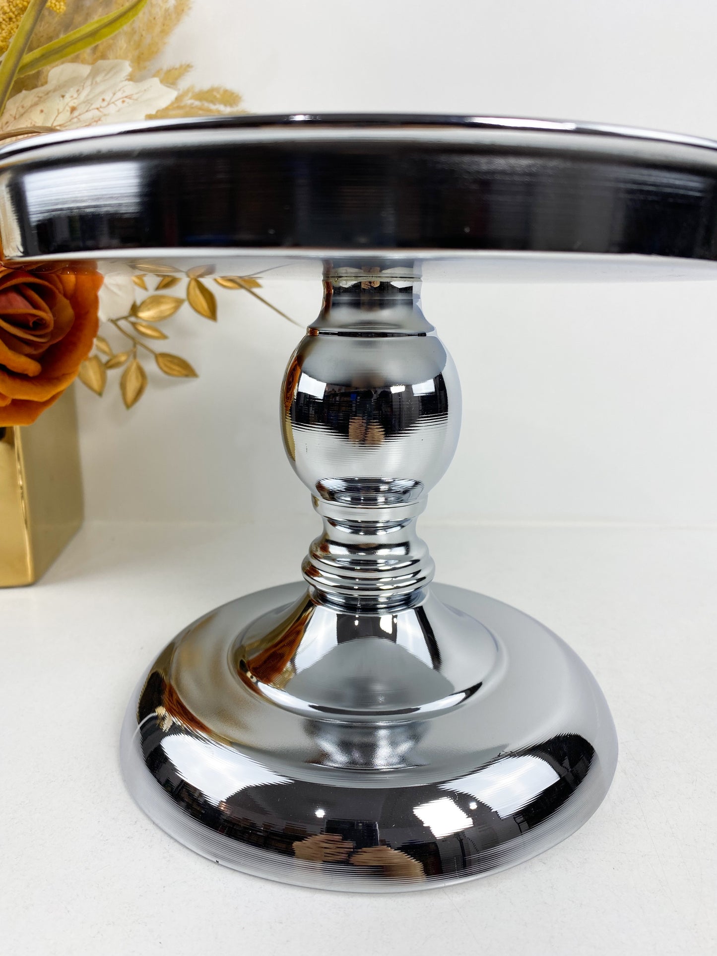 Support à gâteaux miroir argenté, Cupcake en métal galvanisé, décoration de Table pour fête