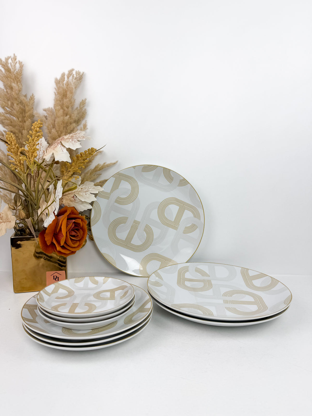 Service de Table Chainette en porcelaine de Luxe - 18 pièces