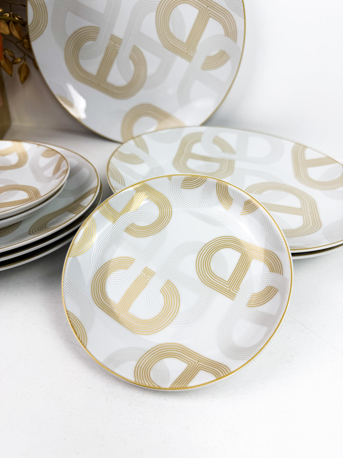 Service de Table Chainette en porcelaine de Luxe - 18 pièces