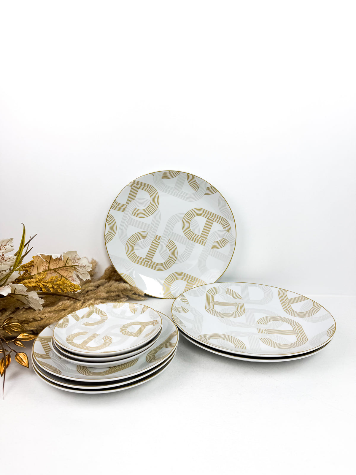 Service de Table Chainette en porcelaine de Luxe - 18 pièces