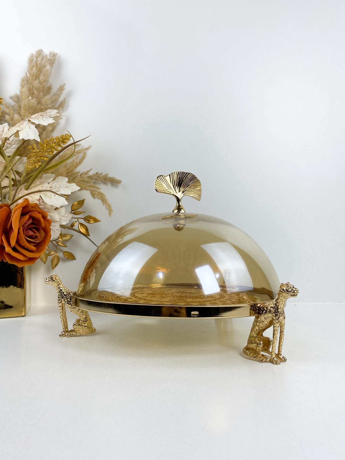 Présentoir -  Assiette a gâteau Ronde De Couleur Or