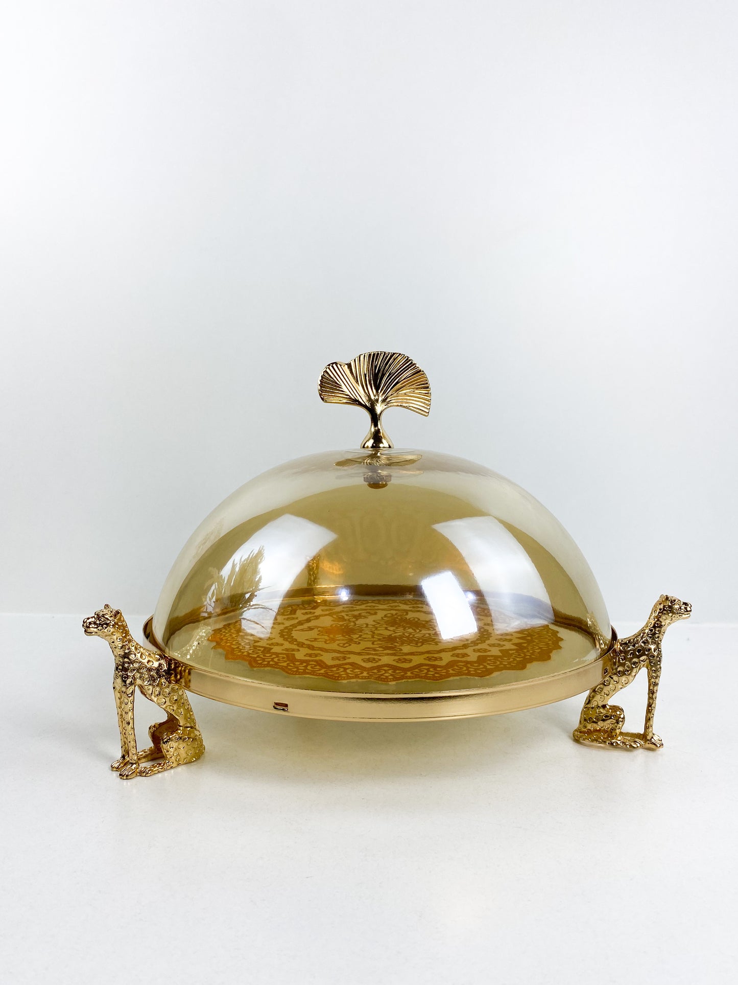 Présentoir -  Assiette a gâteau Ronde De Couleur Or