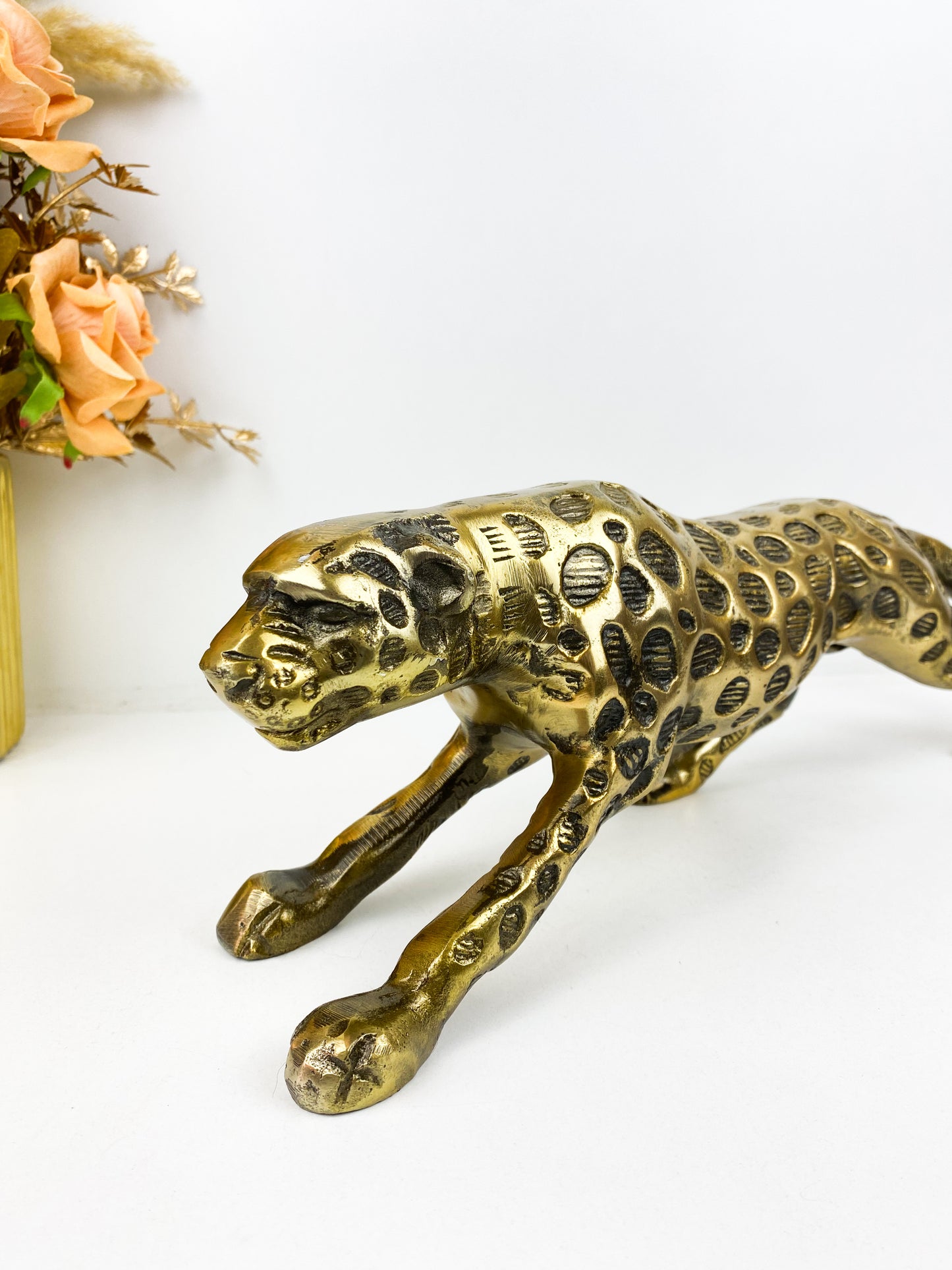 Tigre Déco-Statue panthère cuivre