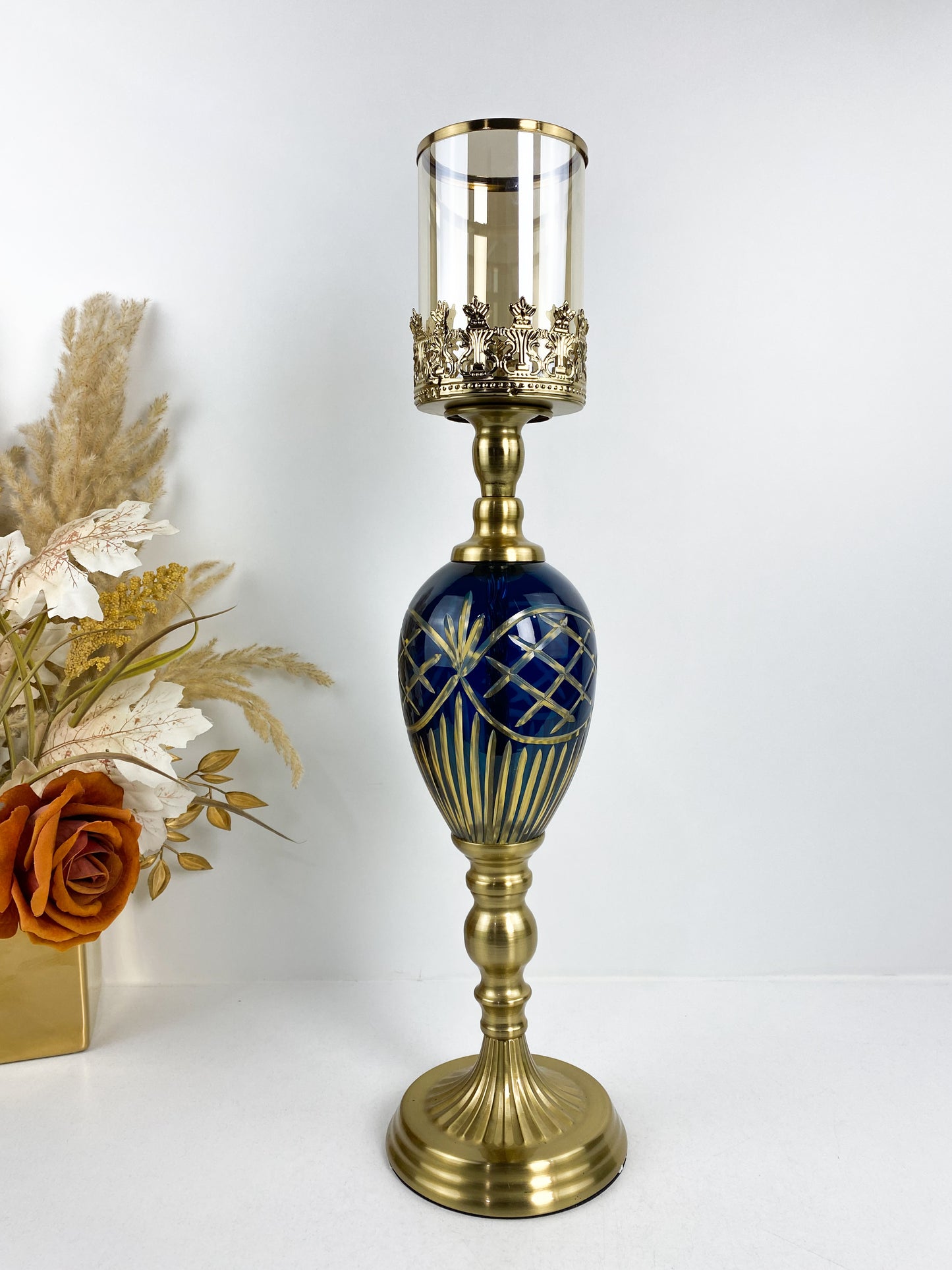 Bougeoir chic bleu de salon